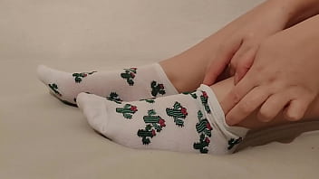 Preview 2 of 1st Time Sex Indin Girl - Girl taking off her socks