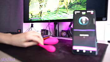 Preview 1 of Blackmailed On Skype - Let&#039_s play the game until orgasm - Hot letsplayer cums from vibrator
