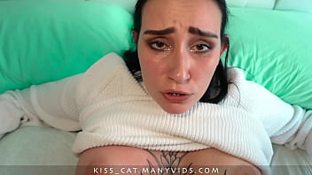 Preview 3 of Dise Xvdo Com - Stepmom teaches to sex Virgin Stepson in Threesome with Tantaly / Kisscat.xyz
