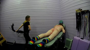 Preview 2 of Andy And Teenage Boy - Hard femdom whipping and flogging