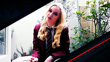 Preview 1 of Top Xxx Video Ful - Naughty British 18 Year Old Gives A Stranger A Handjob At The Train Station