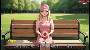 Preview 1 of Cute Girl In The Classroom - I meet this blonde innocent girl in park and offer her my lolipop