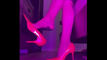 Preview 4 of Bhabhi Aur Devar Six Video - Stilettos in Stockings - Sexy High Heel Shoe Dangling - paulette lerouge