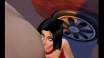 Preview 3 of Kptm Girl - Bella Goth Public BlowJob (Sims 4)