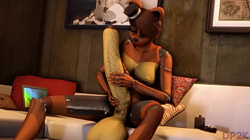 Preview 2 of Home Ma Hd Xxxgo - Futa Freddy Stroking Her Huge Dick (Fnaf)