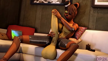 Preview 1 of Home Ma Hd Xxxgo - Futa Freddy Stroking Her Huge Dick (Fnaf)