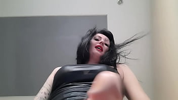 Preview 4 of Xxx Vedo 16 Sal - Dominatrix Nika will tell and show you on her strap-on how you should jerk off today. JOI.