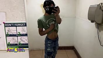 Preview 4 of Deisi Xxx Com - They publish a new porn video of a twink undressing in the city&#039_s public bathroom