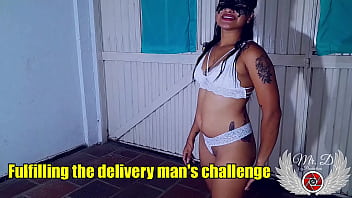 Preview 1 of Ndon Ni - Sophie Olsen: Fulfilling the challenge of fucking with an unknown delivery guy