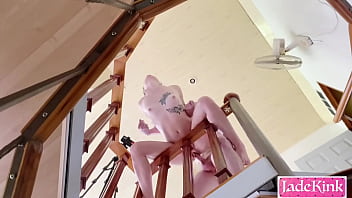 Preview 3 of German Feet Tease - Kinky couple taking risk and fucking like crazy on staircase