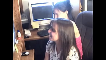 Preview 1 of Home Delivery Xxx In Hd - Horny little whore shoves dildo up her friends tight pussy