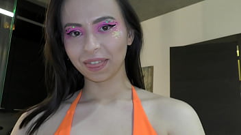 Preview 1 of Brits Upskirt - Instead of a tip,  I fuck between boobs chubby Thai maid