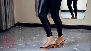 Preview 2 of Teen Slave Whipping - Flamenco Hot Spanish dance. Regina Noir dances in a ballet class. Guitar music 2