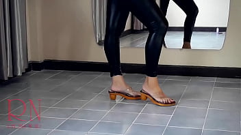 Preview 3 of Teen Slave Whipping - Flamenco Hot Spanish dance. Regina Noir dances in a ballet class. Guitar music 2
