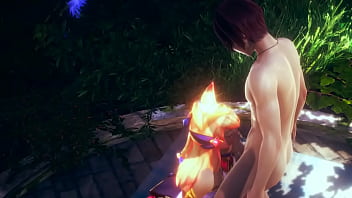 Preview 2 of Hdxxxxxxcc - LOL Hentai - Ahri And Syra Threesome with amazing sex - Japanese Asian Manga Anime Film Game Porn