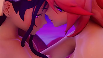 Preview 1 of Gey Man Sex Anal - Genshin Impact Raiden x Yae