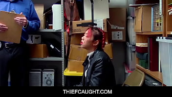 Preview 1 of Www Azer Seks Com - ThiefCaught - Hot Asian MILF Christy Love Has Sex With Security Guard To Get stepDaughter Off Of Shoplifting Charges