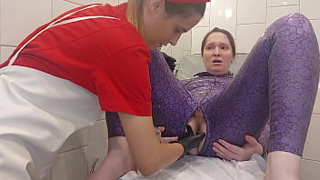 Preview 2 of Teen Tits Chubby - Latex tranny medfet enema