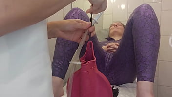 Preview 1 of Teen Tits Chubby - Latex tranny medfet enema