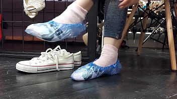 Preview 2 of Hindi Chut Chatne Bf - Two pairs of socks and sweaty feet