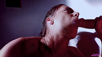 Preview 4 of Hollywood Porn Red Tube Ducking - Mom Gives A Messy Backroom Blowjob To Her Stepson&#039_s Best Friend At His Rave Party