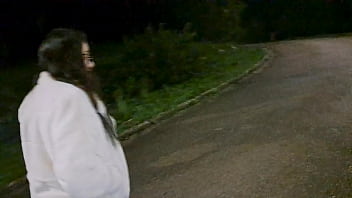 Preview 1 of Pinag Massage - Stepsister gives a blowjob while taking a walk in the woods outdoor