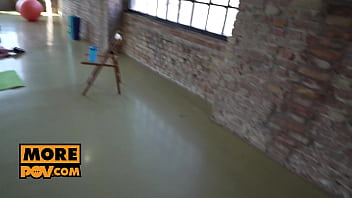 Preview 1 of Fuvking In Village - POV - Personal training with cock sluts Cherry Kiss,  Diane Chrystall and Josephine Jackson