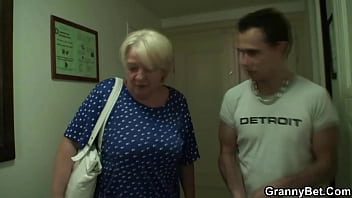 Preview 3 of Age 19porn Video - Big tits blonde granny riding his dick
