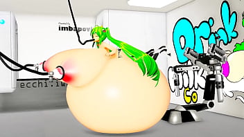 Preview 4 of Sister Brother Sex Video - Cow girl with huge boobs go to milking machine