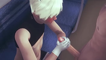 Preview 4 of Puchi Marathi - Yaoi Femboy - Alan The Cat sex in subway - Sissy crossdress Japanese Asian Manga Anime Film  Game Porn Gay