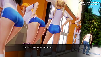 Preview 1 of Bob Sheck - Waifu Academy | Perfect Slutty Pink Hair Teen With Big Juicy Tits Risky Handjob In Public | My sexiest gameplay moments | Part #24