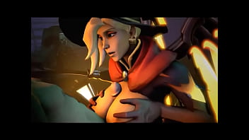 Preview 3 of Mom Ladka - Mercy Halloween Witch Blowjob ,  Deepthroat