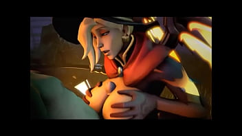Preview 4 of Mom Ladka - Mercy Halloween Witch Blowjob ,  Deepthroat