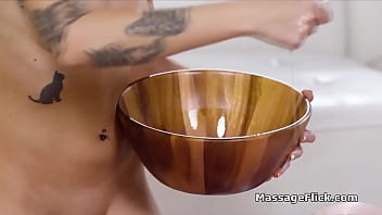 Preview 1 of Divya Koshla Sex - Masseuse performs deep throat oily cock milking