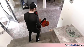 Preview 2 of Mael Sec - Special costume fuck party with Katya because she always turned on by halloween