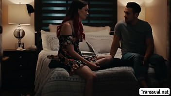 Preview 1 of Naughty American Net - Handsome dude bangs the skinny tight ass of his Tgirl stepsis