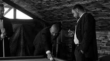 Preview 1 of Poz Drunk - Airtight DP on the Pooltable with Busty Flapper Chloe &amp_ 3 Gentlemen GP2502