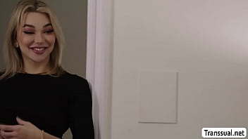 Preview 1 of Riding Bay Rood Sex - Big tits Real estate agent fucked by ladyboy customer
