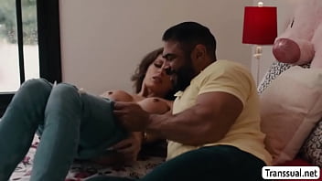 Preview 2 of Forcing Fuck With Weapon - Big dude rimjob and bareback fucks his Trans Woman stepsis