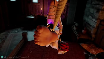Preview 3 of Mom Force Fuck Video - Triss in reverse shibari suspension (The Awakening)