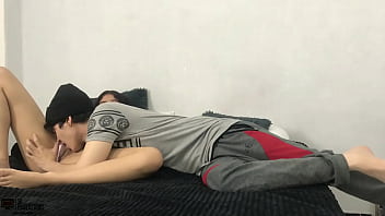 Preview 2 of First Fuck Blood Hard Video - Le traigo muchas ganas de follarme a la cachonda de mi hermanastra CUM-BOCA PARTE 1