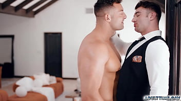 Preview 3 of Bbw Adrianne - Lucca got creampie inside Michael sweet hole. Michael,  is enjoying his bachelor party when Michael opens his eyes,  he finds himself staring at Lucca Mazzi and start kissing and ofcourse fucking