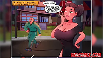 Preview 2 of Rissa Toocute Caleb - Big ass milf loves to smoke and fuck at the same time! Porn Comic