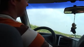 Preview 1 of Hq Porn Kutta - Chubby hitchhiker double fucked for a ride
