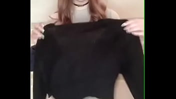 Preview 2 of Mom Baby Tube - Sweater sister. Changing clothes without wearing underwear.