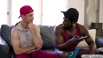 Preview 1 of Sweediish Anal - Devin Trez and Damien White are in the couch when Devin show to Damien his sexy toy that feels so real,  they try it until the two of them fucked