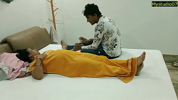 Preview 2 of Peach Fuzz Puss 13 Years Old - Hot Milf aunty fucking with unexperienced boy!! Dick going down!!