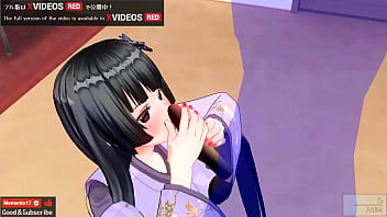 Preview 2 of Sister Brother Sex Home Alone - 淫語ボイスアニメ　実はド淫乱な着物の淑女がアナルセックス　ASMR　サンプル版