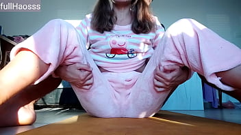 Preview 1 of Big Boobs Xxx Video Oil - stepbrother risky petting teen 18yo  in pajama after study ( anal and cum on ass )
