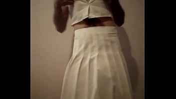 Preview 2 of Teen Boy Girl Gonzo Xxx - Yo probando cu&aacute_l les gusta ? trajecito uniforme blanco y faldita